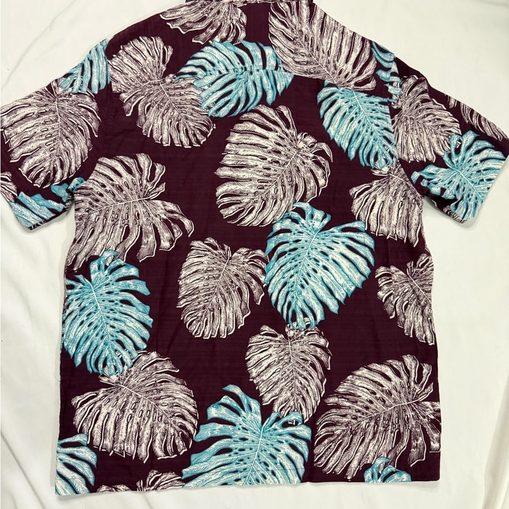 Tori Richard Mens Tropical Leaf Shirt - Picture 7 of 8
